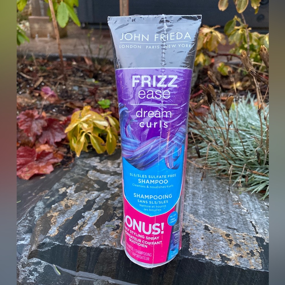 Frizz Ease Dream Curls Shampoo - Purple and Blue with bonus styling spray.